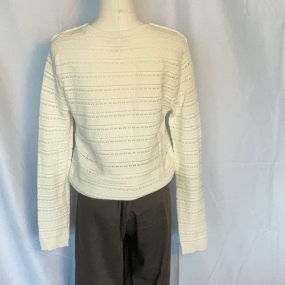 Maje white sweater w/gold buttons size 2 - Picture 3 of 5
